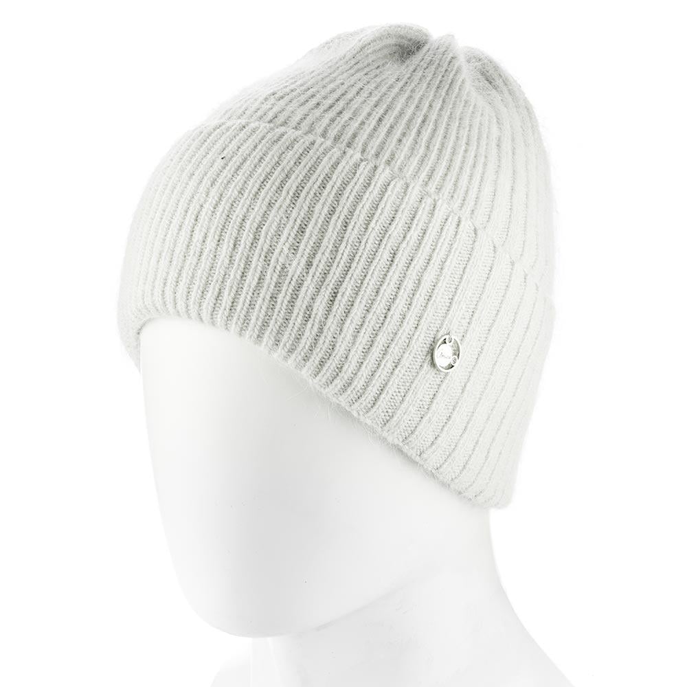 Шапка женская ангоровая сверху собрана Atrics WH909 утепленная флисом с отворотом Светло-серый - фото 1 Шапка женская ангоровая сверху собрана Atrics WH909 утепленная флисом с отворотом Светло-серый - фото 1