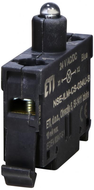 Модуль світлодіодний ETI NSE-ILM-CS-024U-B 24V AC/DC LED синій встановлення в корпус для кнопок NSE (4774162)