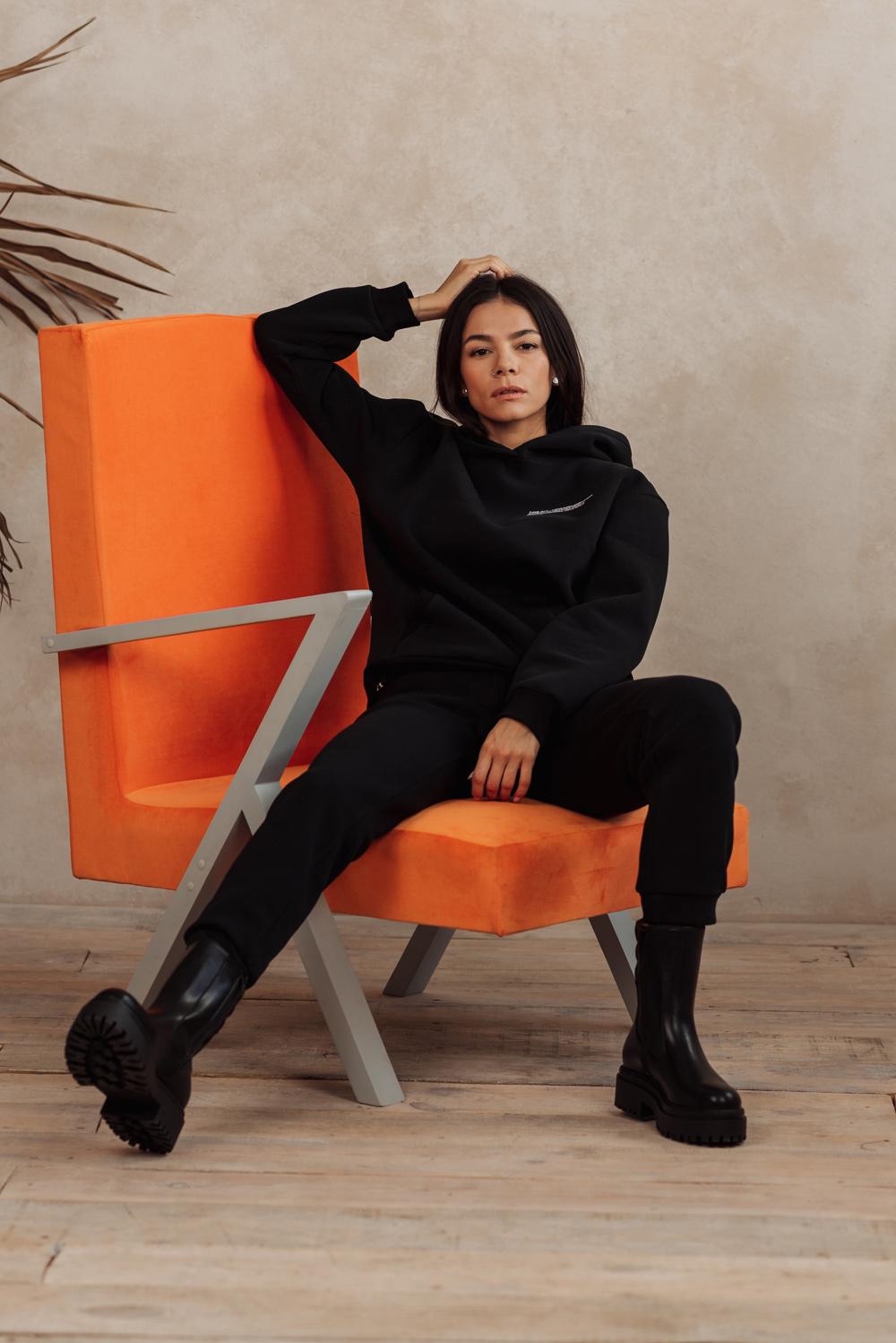 Світшот жіночий Azuri M Чорний (5941-B01-M) - фото 4 Світшот жіночий Azuri M Чорний (5941-B01-M) - фото 4