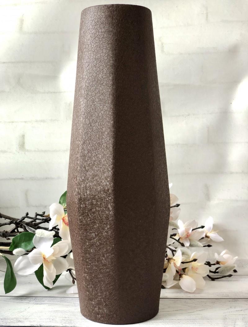 Ваза керамическая BonaDi Спектр шелк 40 см Chocolate