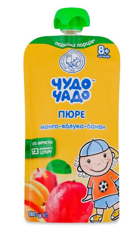 Дитяче пюре Чудо-Чадо Манго-Яблуко-Банан 180 г (2831142779)