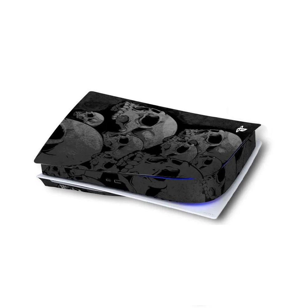 Виниловая наклейка для Sony PlayStation PS5 Black Skull