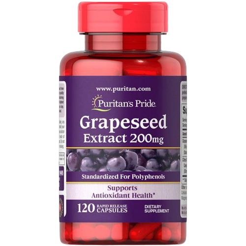Антиоксидант Puritan's Pride Grapeseed Extract 200 мг 120 капсул (000004083) Антиоксидант Puritan's Pride Grapeseed Extract 200 мг 120 капсул (000004083)