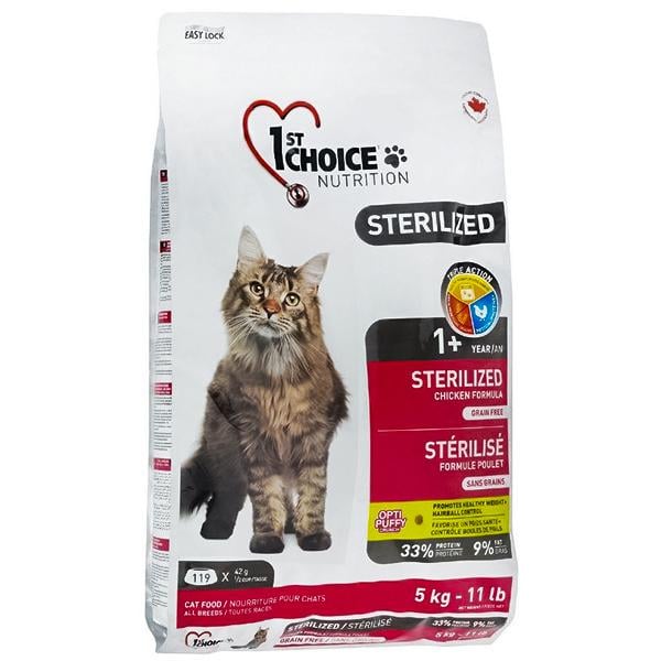 Корм для кошек 1st Choice Sterilized Chicken 5 кг