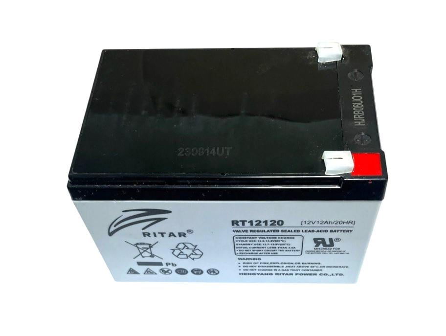 Акумулятор AGM Ritar RT12120 12V 12Ah 20 год з клапанним регулюванням (2246526152) - фото 2 Акумулятор AGM Ritar RT12120 12V 12Ah 20 год з клапанним регулюванням (2246526152) - фото 2