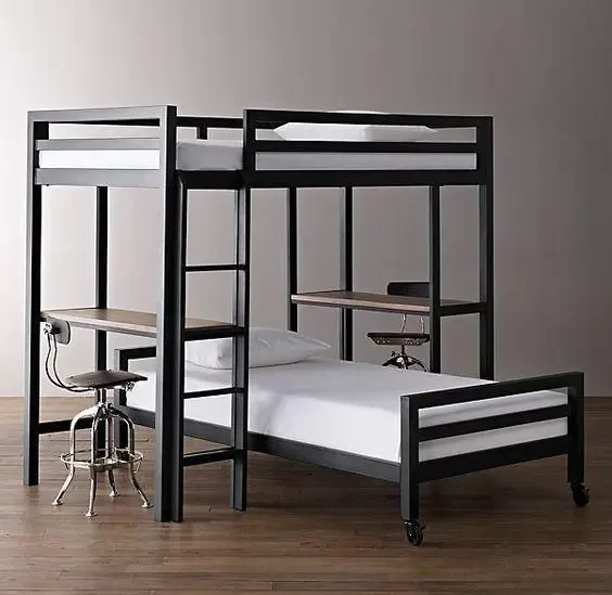 Кровать двухъярусная Loft NS-788 металлическая со встроенной лестницей (3075773202)
