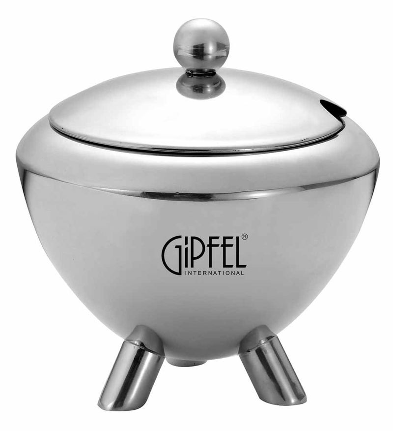 Сахарница Gipfel Oreole на ножках нержавеющая сталь 400 мл 102х112 см - фото 1