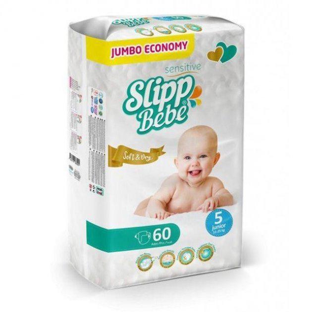 Подгузники детские Slipp Bebe Junior Jumbo Economy 5 11-25 кг 60 шт.