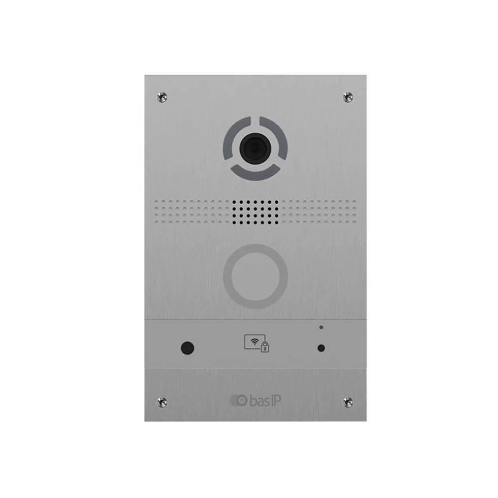 Панель виклику IP BAS-IP AV-08FB з розпізнаванням облич і зчитувачем UKEY Silver (210685) - фото 1