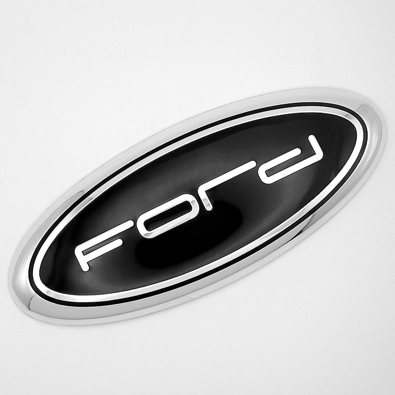 Эмблема Ford 144х58 мм Хром/Черный (2N11-N425A52-AA new style)