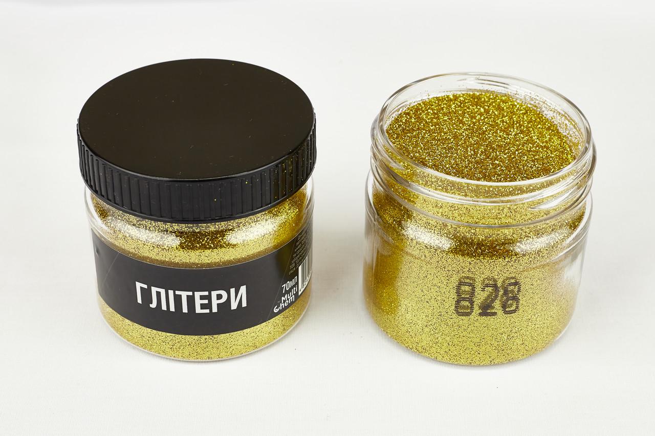 Глітер 828 0,2 мм 1/128 70 мл Золотий яскравий (078282) - фото 2