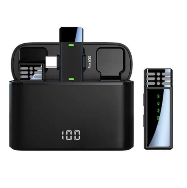 Микрофон петличный 2в1 с зарядным чехлом и широкой совместимостью (VP-707)