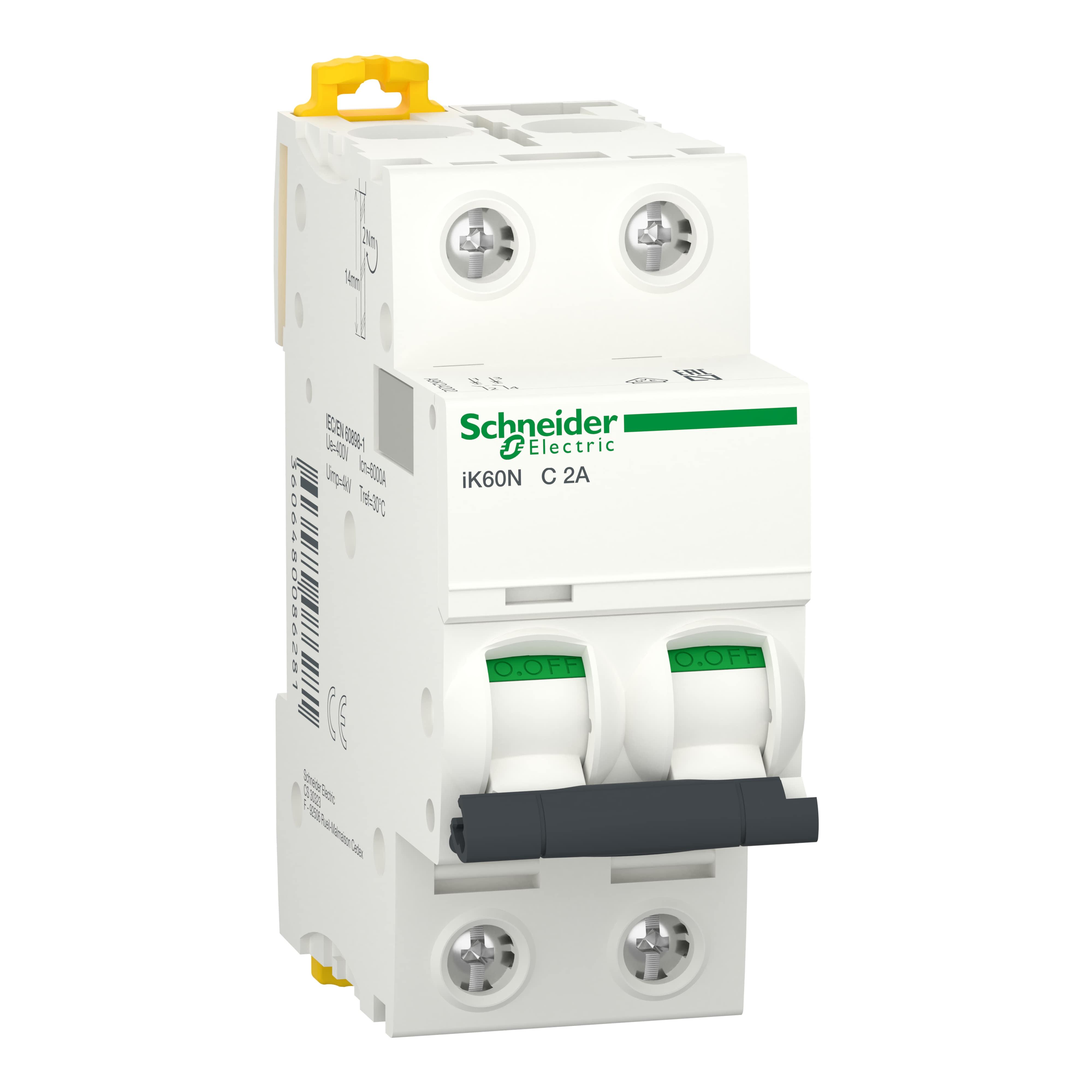 Автоматический выключатель Schneider Electric iK60N C 2P 2A (A9K24202)