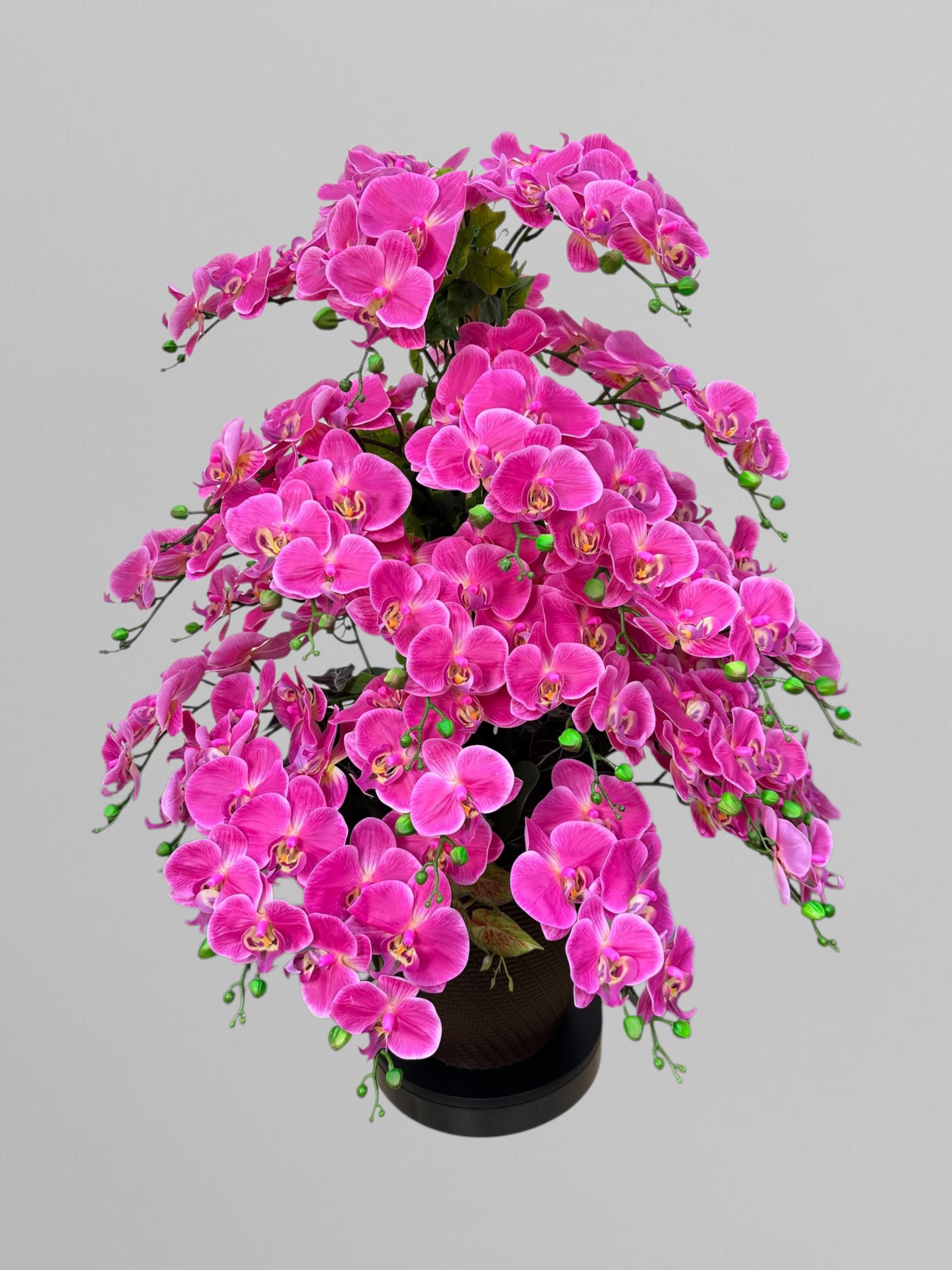 Каскадная композиция из искусственных орхидей на 51 веточку 95 см Розовый (А292) Каскадная композиция из искусственных орхидей на 51 веточку 95 см Розовый (А292)