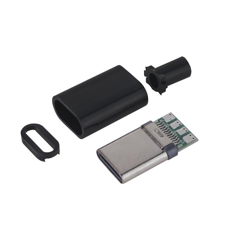 Штекер USB Type-C для передачи данных и зарядки Черный (A448016)