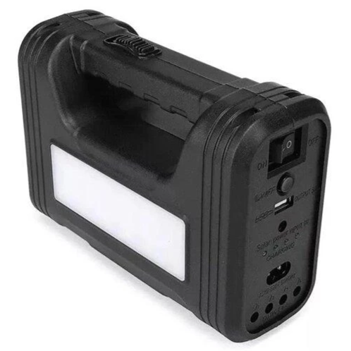 Фонарь ручной BL-80172 Li-Ion 220V с солнечной панелью и 3 лампочками Black