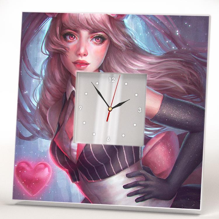 Часы Девушка в стиле аниме 260x260 мм (C03622)