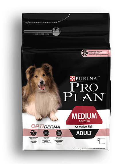 Сухий корм для собак середніх порід Purina Pro Plan Dog Medium із комплексом OPTIDERMA c лососем 18 кг (43108600)