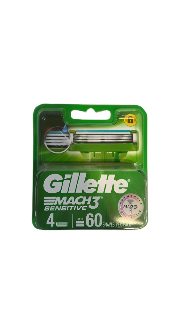 Сменные картриджи для бритья Gillette Mach3 Sensitive 4 шт. (34734583) Сменные картриджи для бритья Gillette Mach3 Sensitive 4 шт. (34734583)