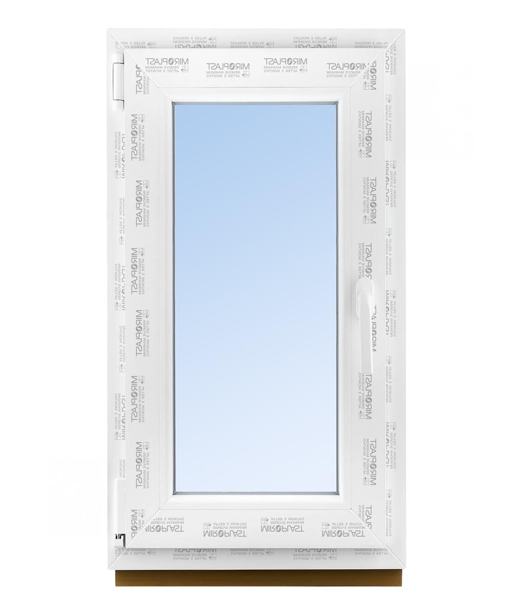 Окно металлопластиковое поворотно-откидное WDS Miroplast с двухкамерным стеклопакетом три стекла 500х1150 мм (4-8-4-12-4)