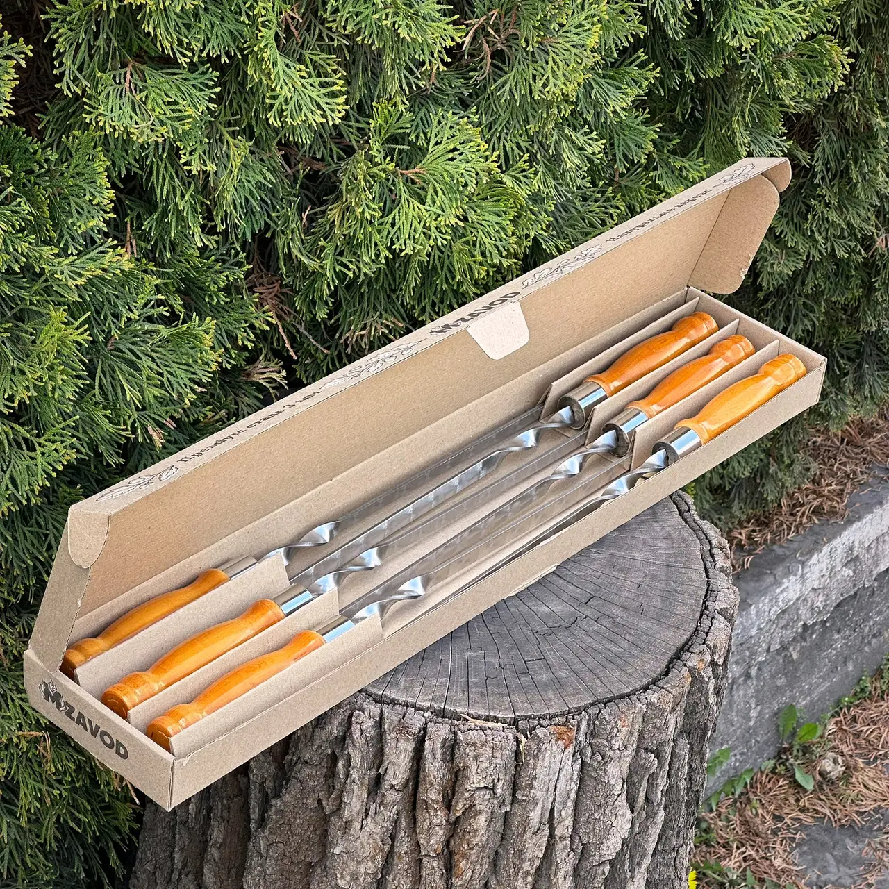 Набор шампуров Mzavod Grill Master с деревянной ручкой 6 шт. (1992725000801)