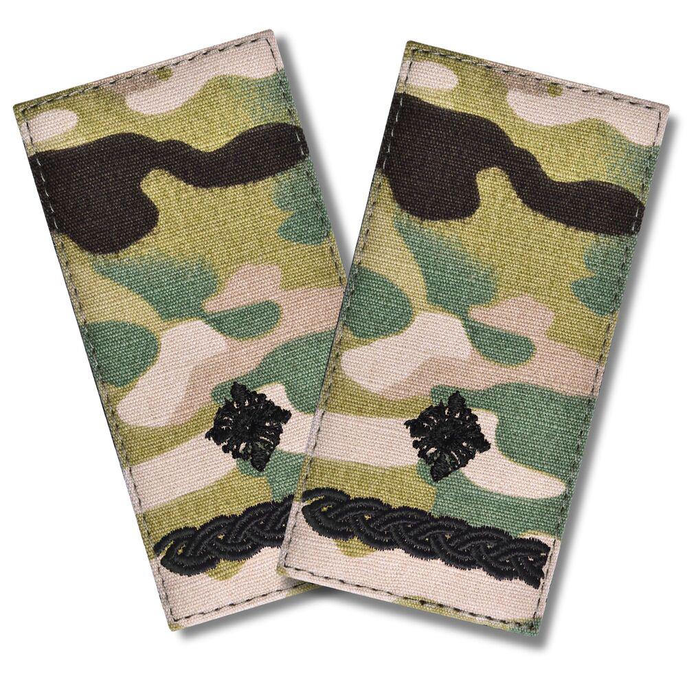 Набор шевронов на липучке погон звания ВСУ Майор 5х10 см 2 шт. Мультикам (26636)