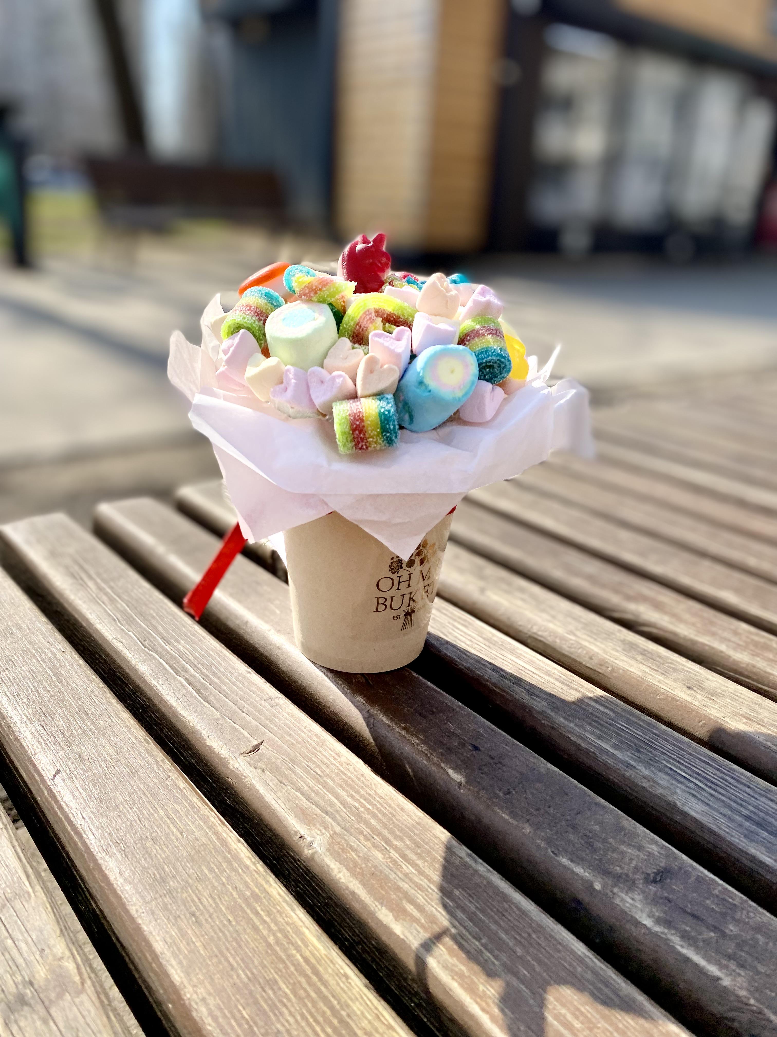 Подарочный бокс Ohmybuket Мини-букет с маршмелом зефиром 10 см (OMB-9)