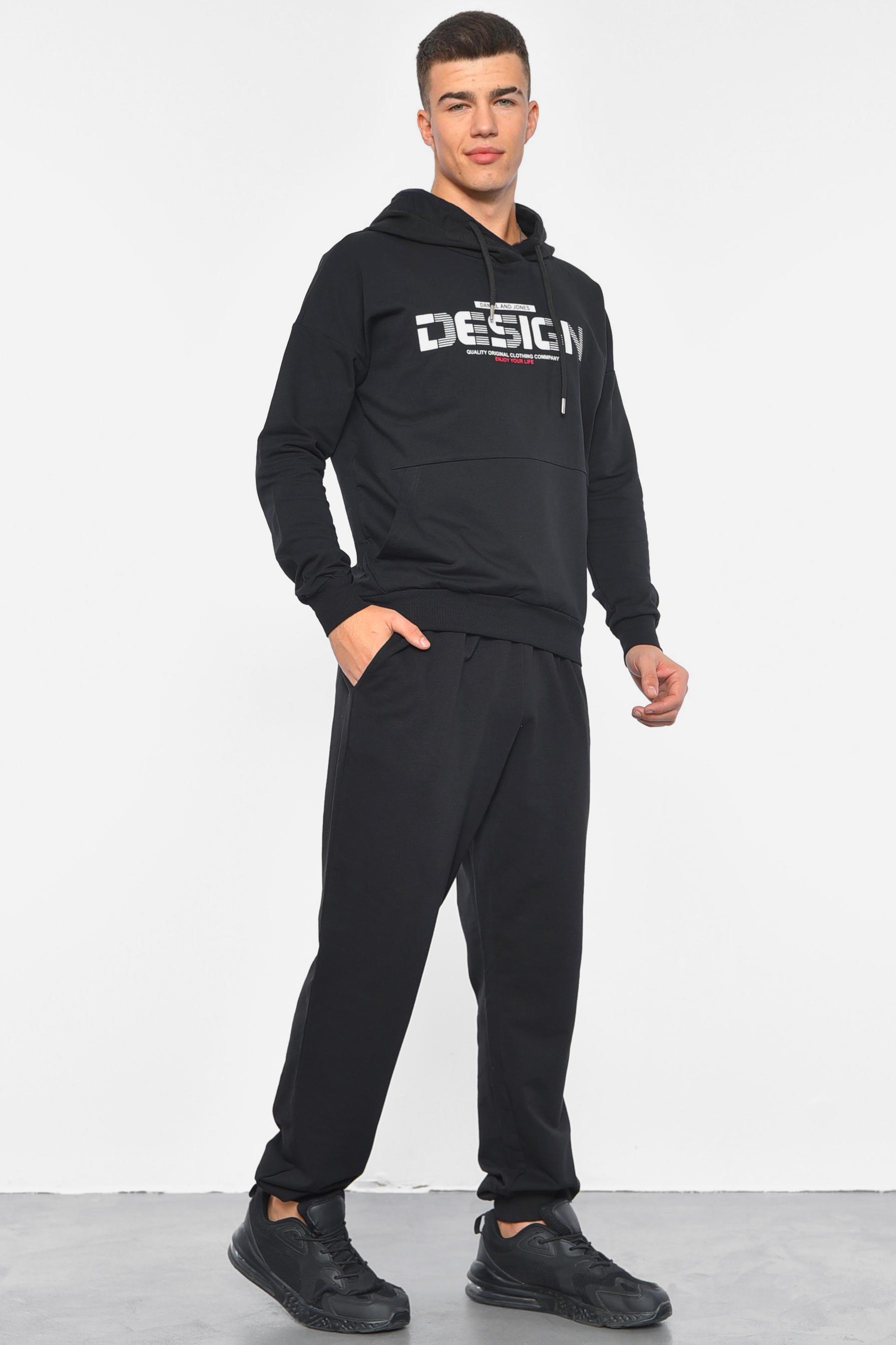 Спортивний костюм чоловічий L Чорний (189751) - фото 2 Спортивний костюм чоловічий L Чорний (189751) - фото 2