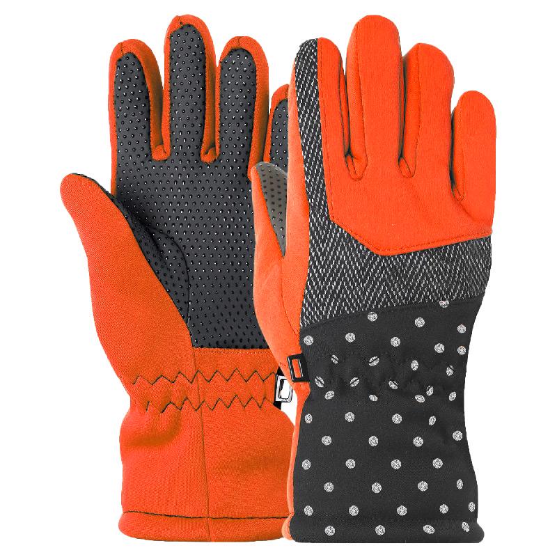 Перчатки детские горнолыжные LUCKYLOONG C-1213 M-L Черный/Оранжевый