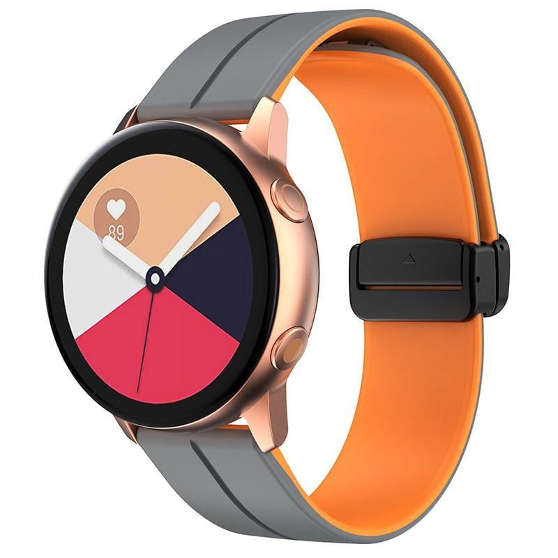 Ремінець силіконовий Classy для Smart Watch 20 мм Grey/Orange (00000068677_4)