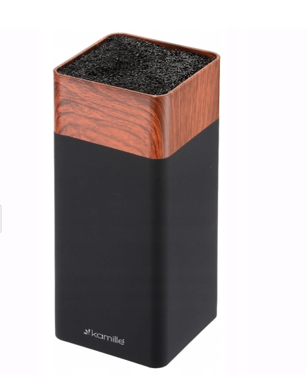 Підставка для ножів з наповнювачем Kamille 9,5х9,5х22 см (7618)