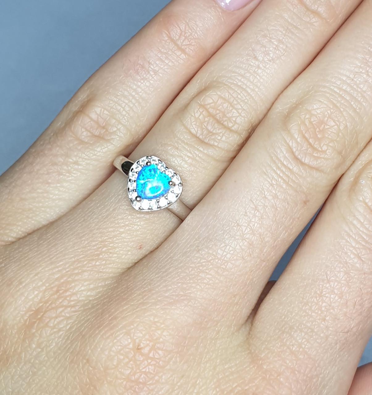 Кольцо серебряное с опалом р. 17 2,65 г (1417097828)