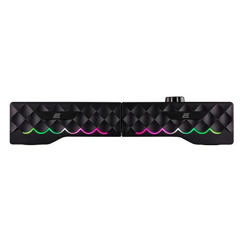 Акустическая система 2E 2E-PCS232BK 2,0 PCS232 RGB Soundbar USB 10 Вт Black (582414) - фото 2