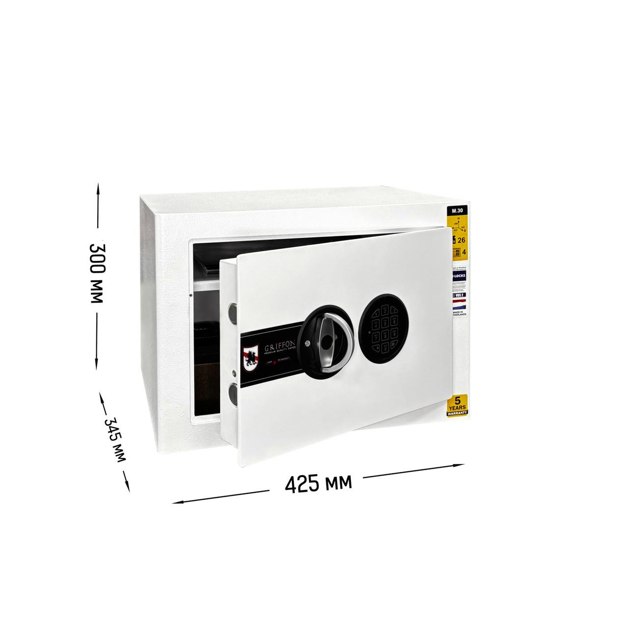 Сейф мебельный Griffon M.30.Е White GLOSS (2885425199) - фото 3