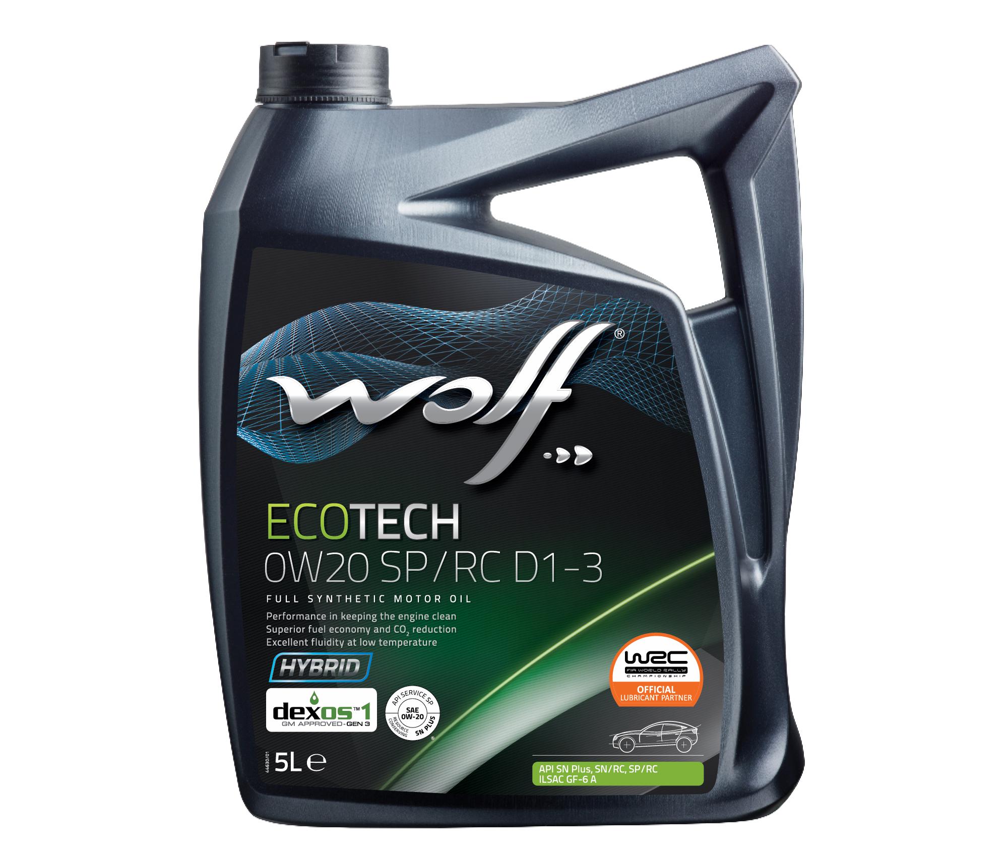 Мастило моторне Wolf Ecotech 0W20 SP/RC D1-3 5 л - фото 1