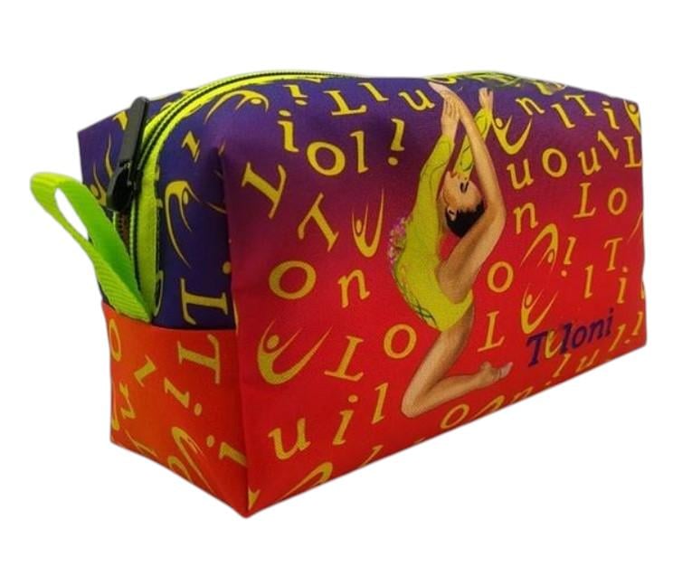 Косметичка Tuloni Zoe UB-CB07 20x10x8 см Жовтий/Синій/Фуксія (8585053828709)