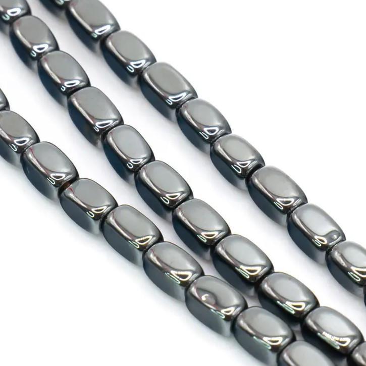 Бусины гематитовые Прямоугольник 5х3 мм 40 см 86 шт. Серый (БГ0604п15)