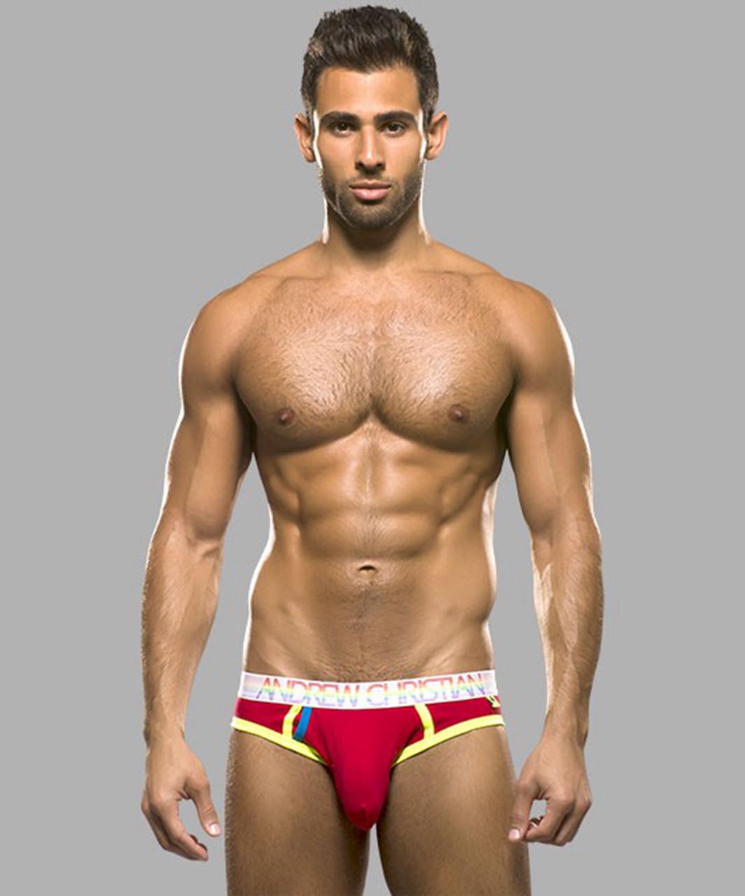 Трусы мужские брифы Andrew Christian XL 74-86 cм Красный Трусы мужские брифы Andrew Christian XL 74-86 cм Красный