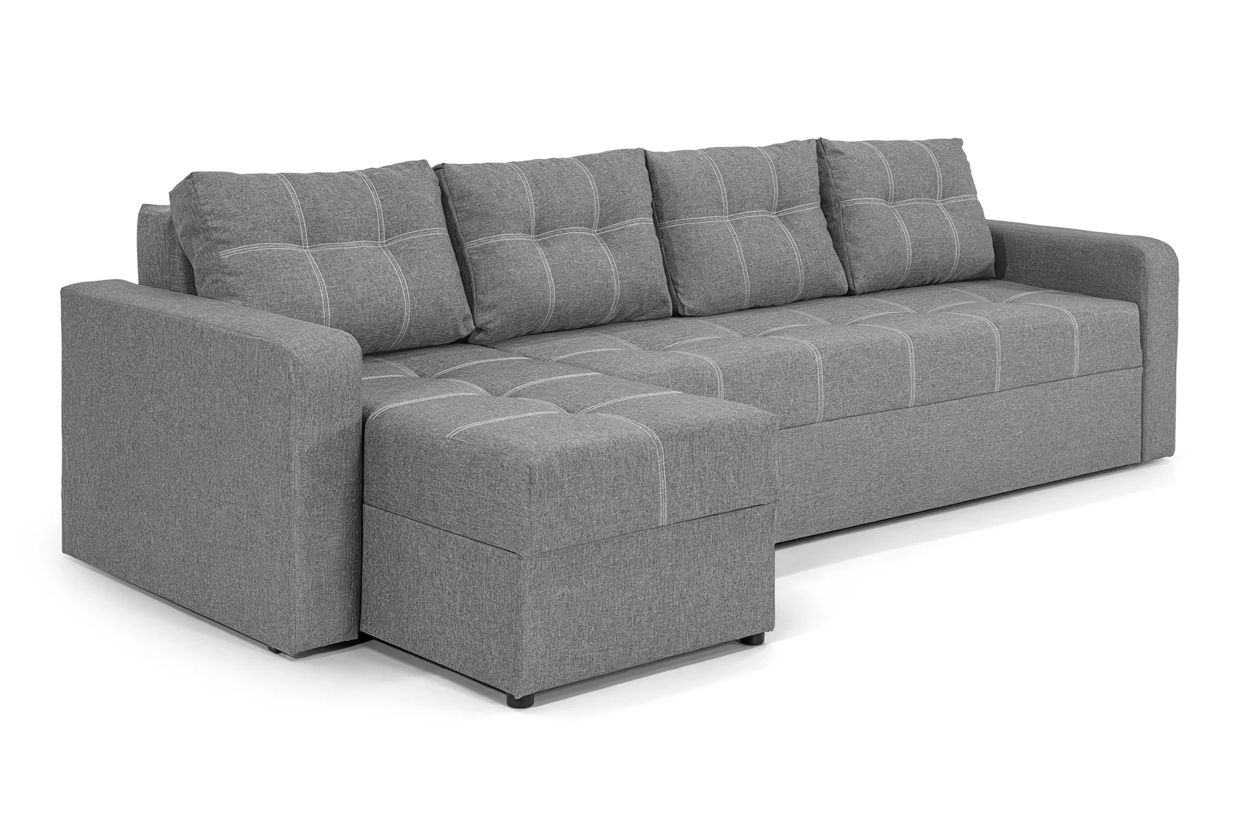 Диван угловой Хеопс Плюс 290х150 см Светло-серый (28118899)