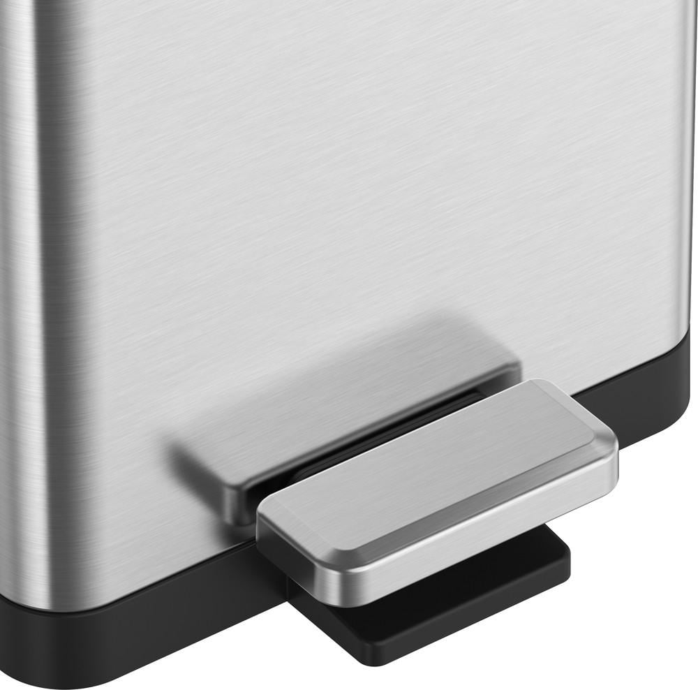 Відро для сміття з плавним закриттям Koer TC-010315-02 прямокутне 15 л Нержавіюча сталь (KR5603) - фото 3 Відро для сміття з плавним закриттям Koer TC-010315-02 прямокутне 15 л Нержавіюча сталь (KR5603) - фото 3