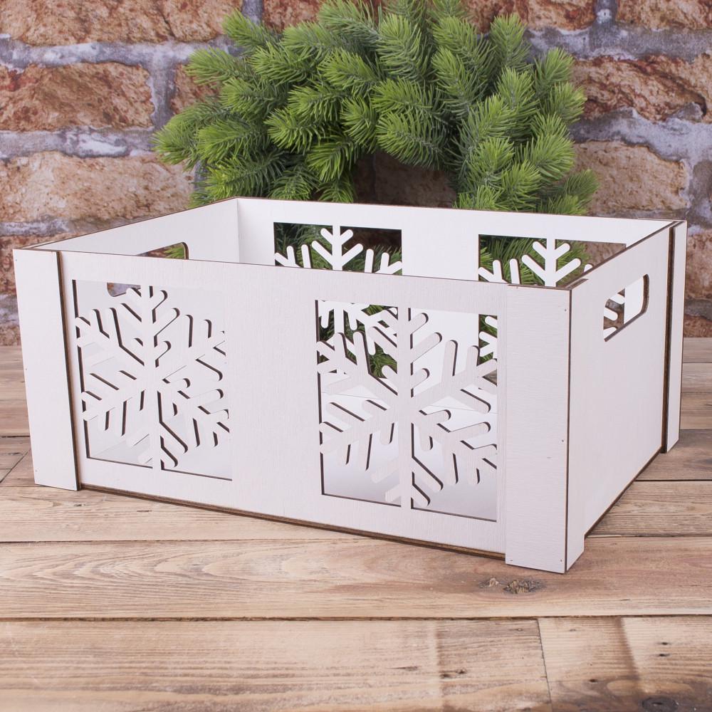 Ящик новогодний Снежинка большой (4545-2)