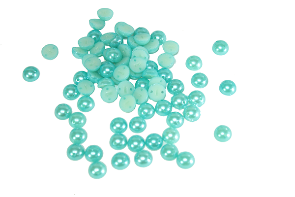 Полубусины пришивные 100 г 10 мм Голубой