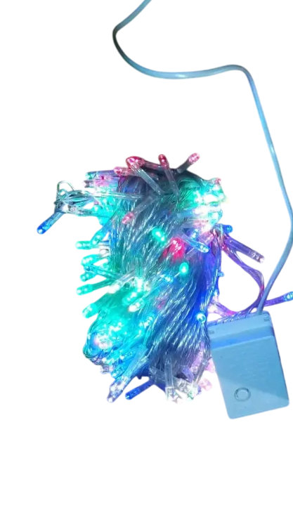 Гирлянда Домик 500 LED прозрачный провод 28 м Разноцветный