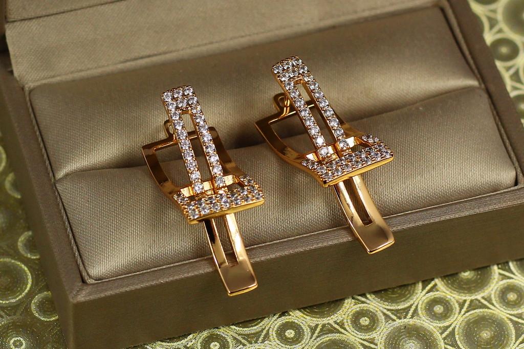 Серьги Xuping Jewelry Пассат 3,2 см Золотистый (2427301405)