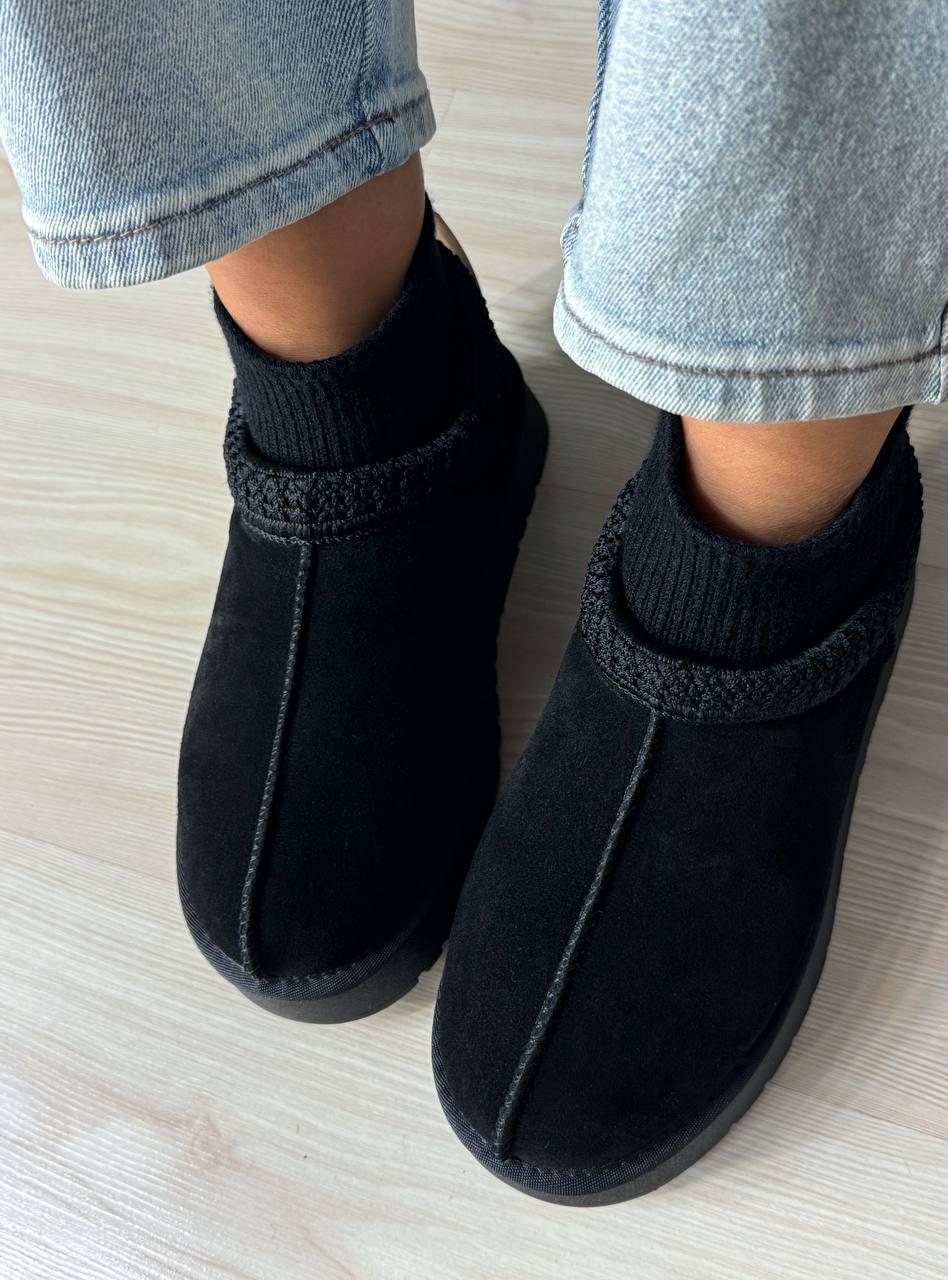 Угги женские Hengji 90-1 с носком и вышивкой натуральная замша р. 40 Черный (4953) - фото 6 Угги женские Hengji 90-1 с носком и вышивкой натуральная замша р. 40 Черный (4953) - фото 6