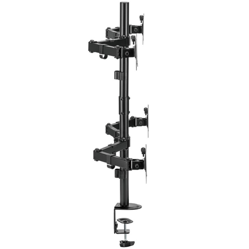 Кронштейн для монитора Brateck LDT66-C048 на 4 монитора 17-32" Черный (22631569) - фото 6