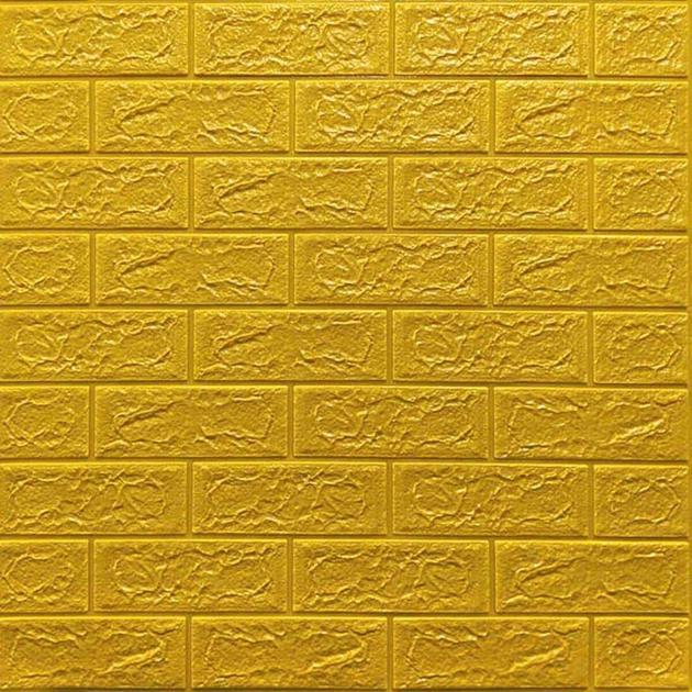 3D-панель декоративная самоклеящаяся под кирпич 700x770x3 мм Золотой (BN3-019) 3D-панель декоративная самоклеящаяся под кирпич 700x770x3 мм Золотой (BN3-019)