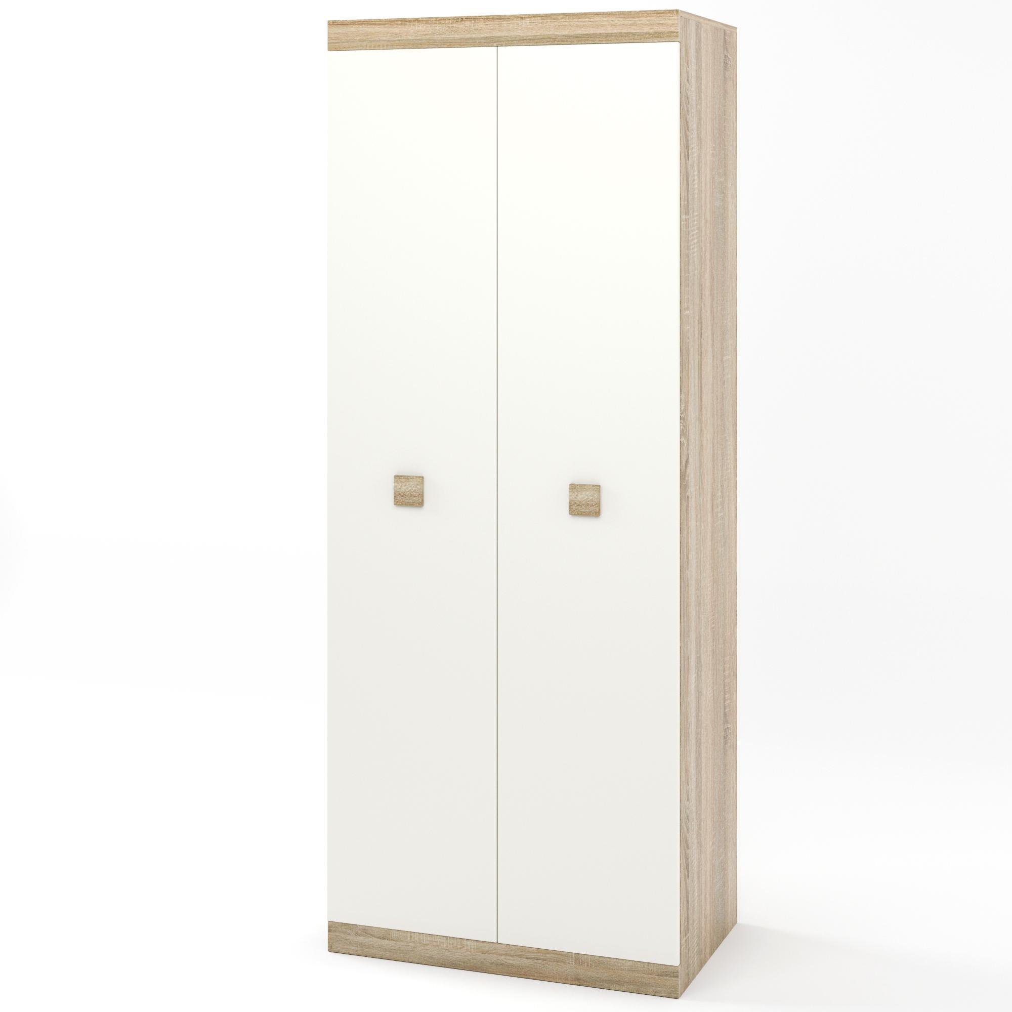 Шкаф распашной 2-х дверный Эверест Соната-800 Дуб Сонома/Белый (DTM-2298)
