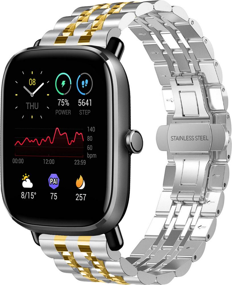 Браслет металлический Spinye Line для Amazfit GTS 2 mini Silver/Gold (29036-67)