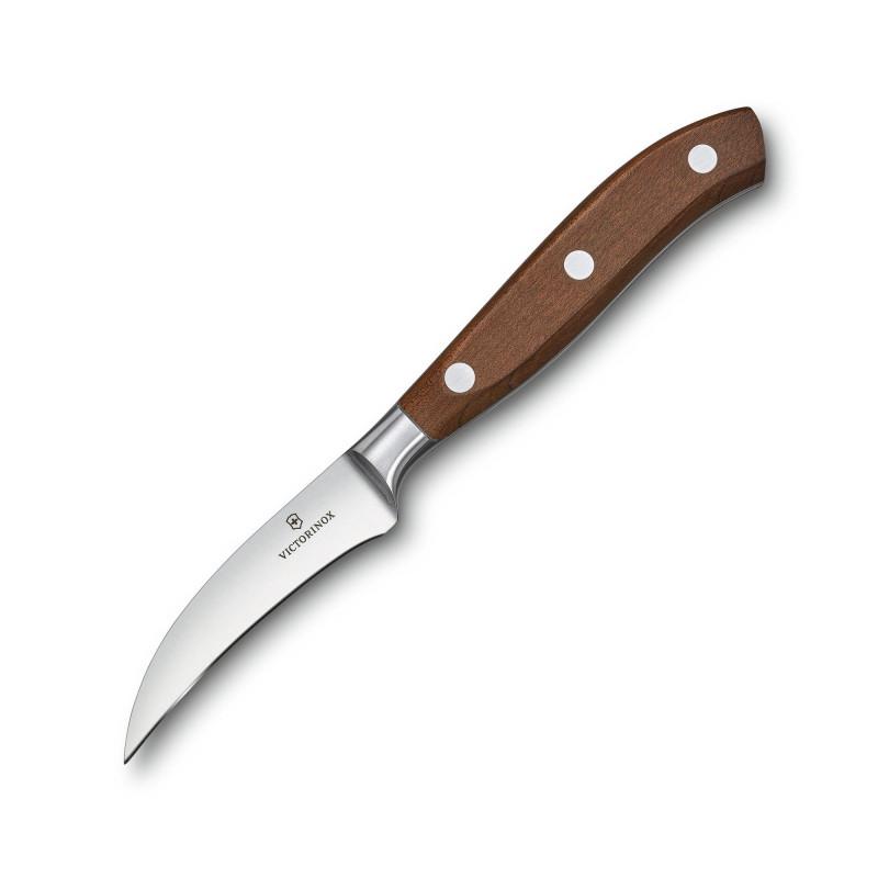 Кухонный нож Victorinox Grand Maitre Wood Shaping с изогнутой деревянной ручкой 8 см (58-79-Vx77300.08G) - фото 1